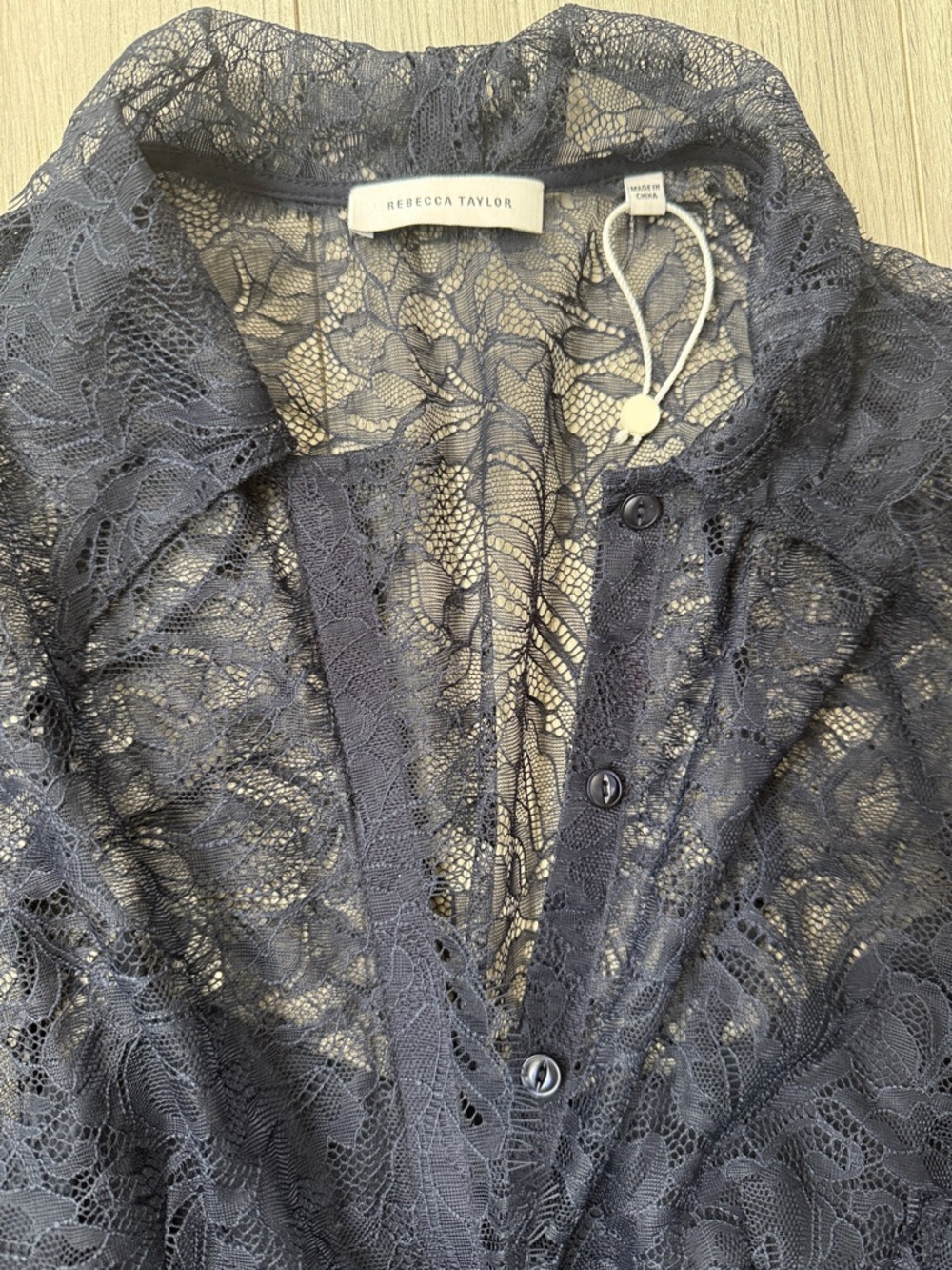 NWT Rebecca Taylor Lace Shift Shirt Dress - Picture 3 of 7